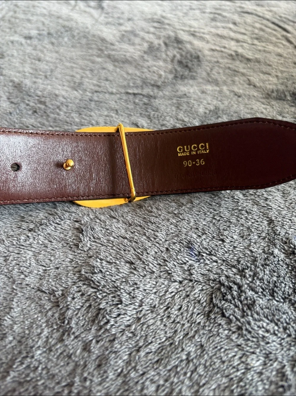 Gucci Black Leather Belt with Gold G Buckle